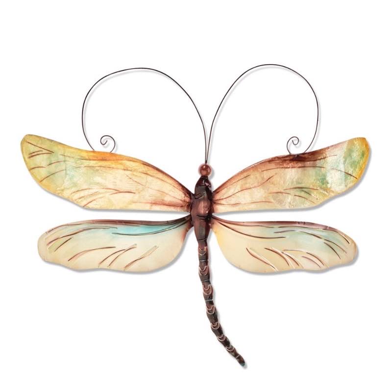 Indoor/ Outdoor Dragonfly Wall Decor - Pearl
